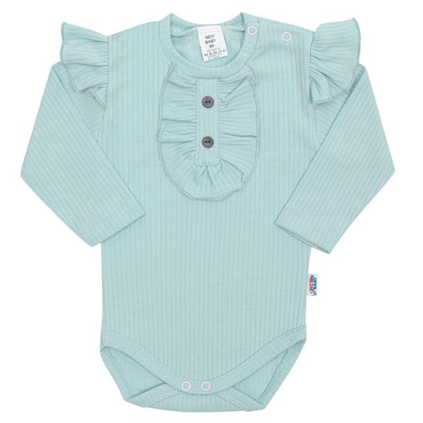 Dojčenské body New Baby Stripes ledově modré 74 (6-9m)