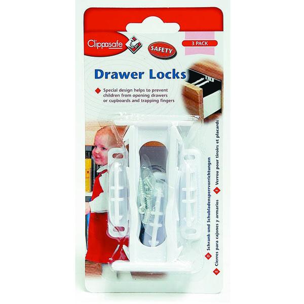 CLIPPASAFE Pojistka skříněk a zásuvek 3ks