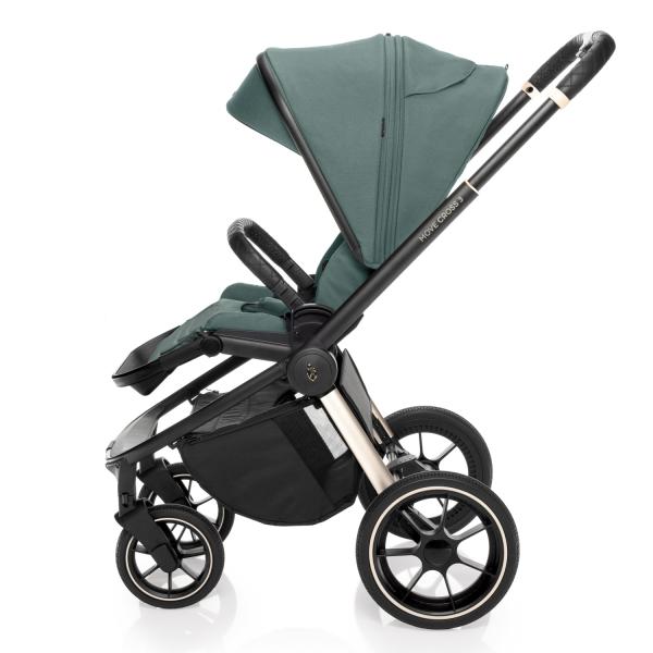 Kočár Move Cross 3 + hlboká korba Move XL 3 + autosedačka, Antique Green/Gold (obrázek 11)