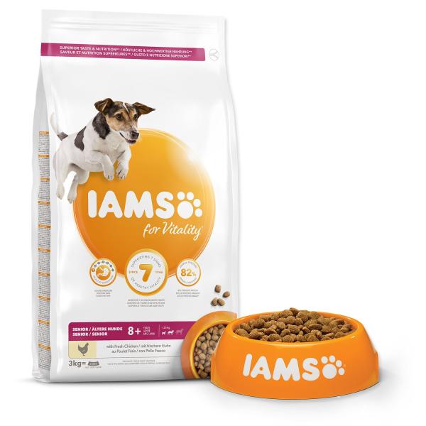 IAMS Dog Senior Small & Medium Chicken 3kg (obrázek 3)