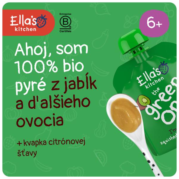 Ella's Kitchen BIO GREEN ONE Kiwi s jablkem a banánem (90 g)