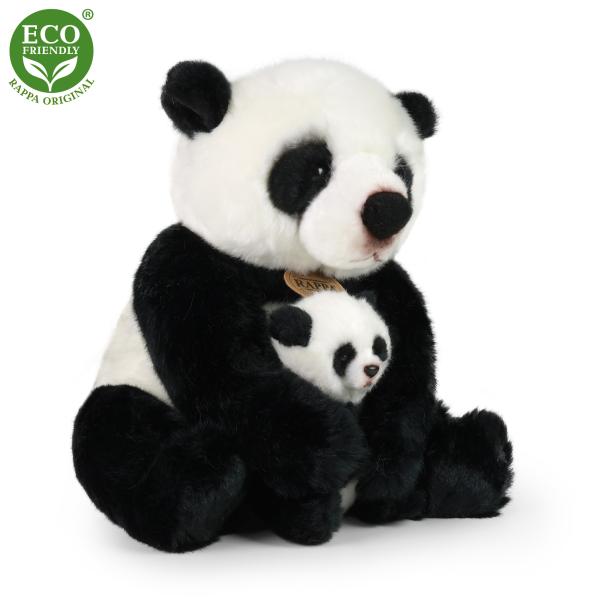 Plyšová panda s mládětem 27 cm ECO-FRIENDLY (obrázek 4)