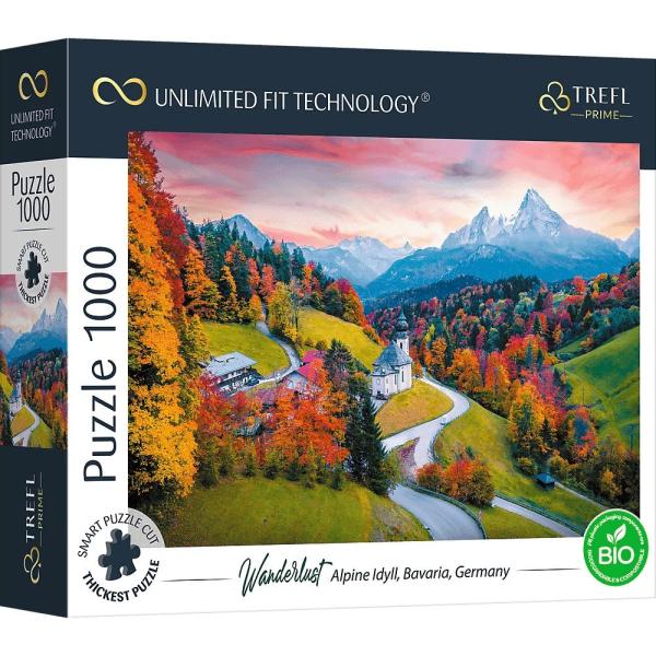 Trefl prime puzzle 1000 UFT - Toulky: Alpská idylka, Bavorsko, Německo