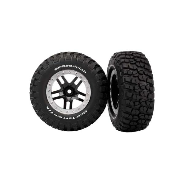 Traxxas kolo 2.2/3.0", disk SCT Split-Spoke černý-saténový, pneu KM2 (2)