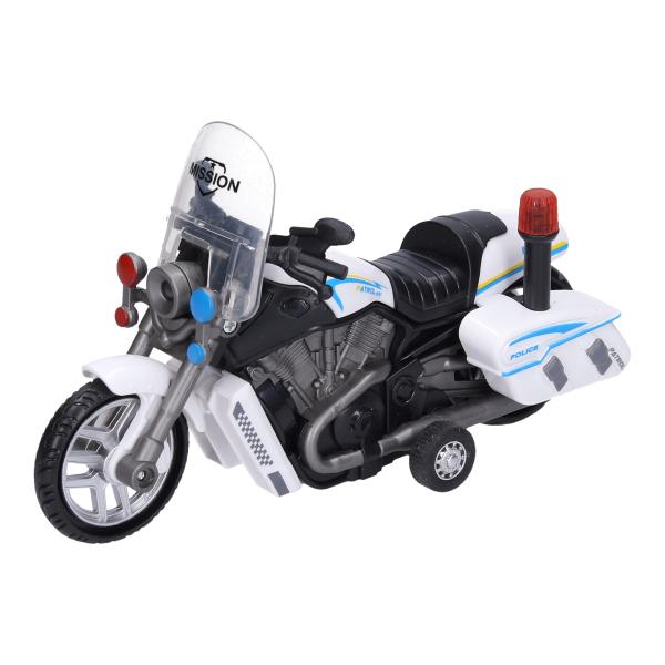 Motorka polícia na zotrvačník s efektami 16 cm