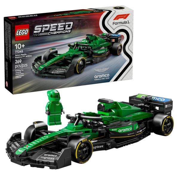 LEGO Speed Champions Coche de Carreras Aston Martin Aramco F1 AMR24 de Juguete, Maqueta de Vehículo de Fórmula 1 con Minifigura de Piloto, Regalo para Niños y Niñas de 10 Años o Más 77245-image