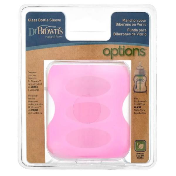 Dr. Brown’s Silikonový obal na skleněnou láhev 150ml, růžová (AC080)