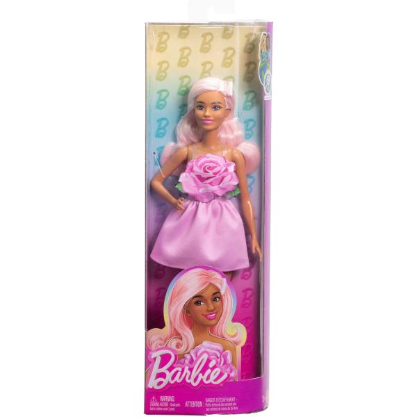 Mattel Barbie modelka Růžové šaty s mašlí (obrázek 5)