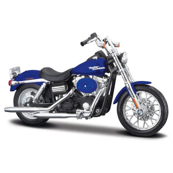 Maisto - HD - Motocykel - 2006 Dyna Street Bob, metal modrá, séria 44, blister box, 1:18