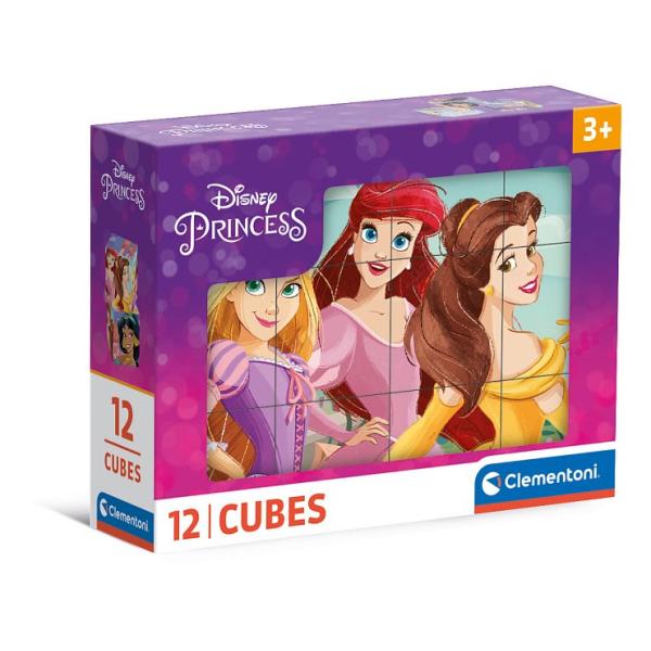 Obrázkové kocky - Disney Princess, 12 kociek