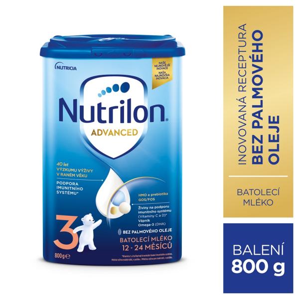 NUTRILON 3 Batolecí mléko 800 g, 12+