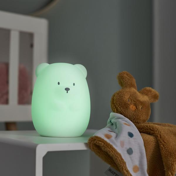 NATTOU Světýlko noční silikonový medvídek velké 16 cm (obrázek 3)