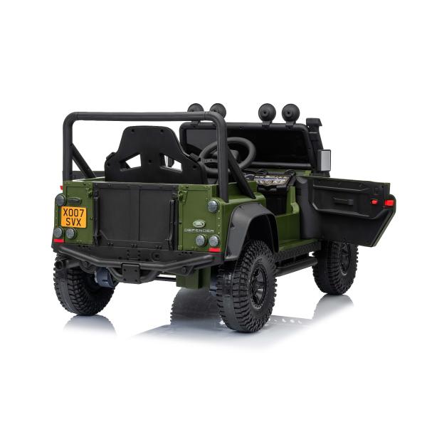 Elektrické autíčko Land Rover Defender 110 SVX 12V, zelené, 4X4 pohon, LED světla, přední