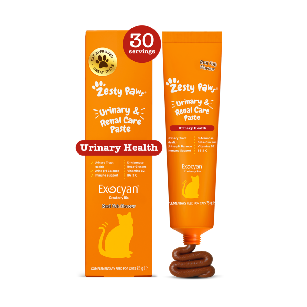 Zesty Paws Urinary a Renal Care Paste (75 g) – funkčný doplnok stravy pre mačky na podporu