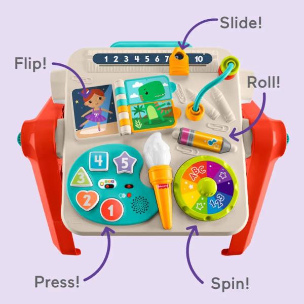 Mattel Fisher Price hrací stolek a stojan 4v1 CZ/SK/ENG/HU/PL (obrázek 4)