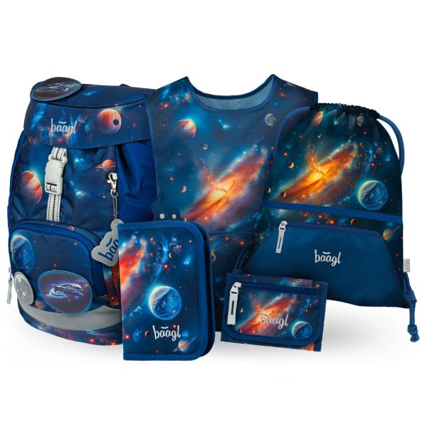 BAAGL SET 5 Airy Espacio: mochila, estuche, bolsa, delantal, billetera