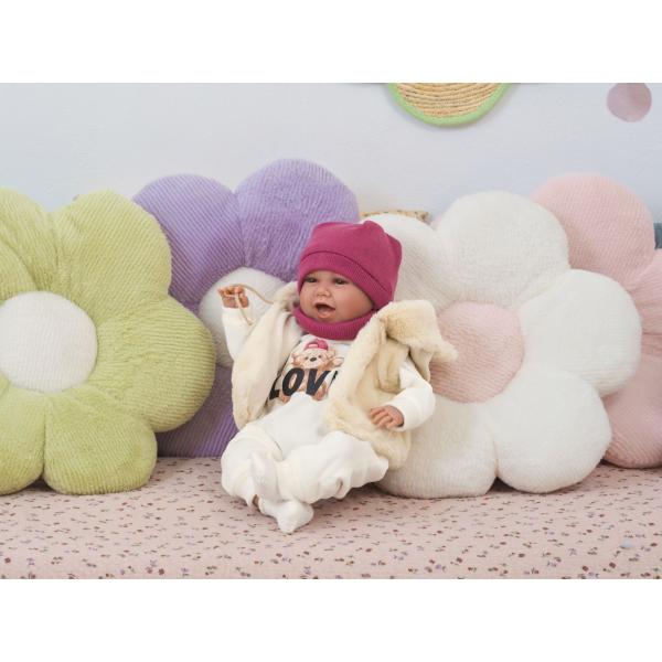 Llorens 74142 NEW BORN - realistická panenka miminko se zvuky a měkkým látkovým tělem (obrázek 8)