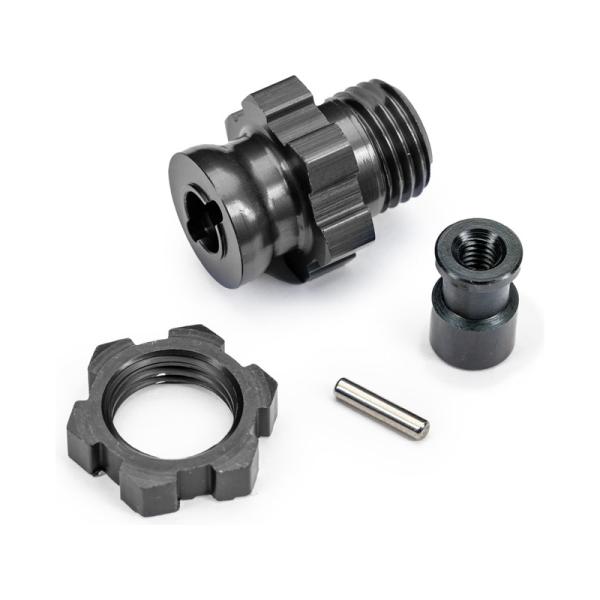 Traxxas náboj kolesa krátky 17mm s drážkami šedý