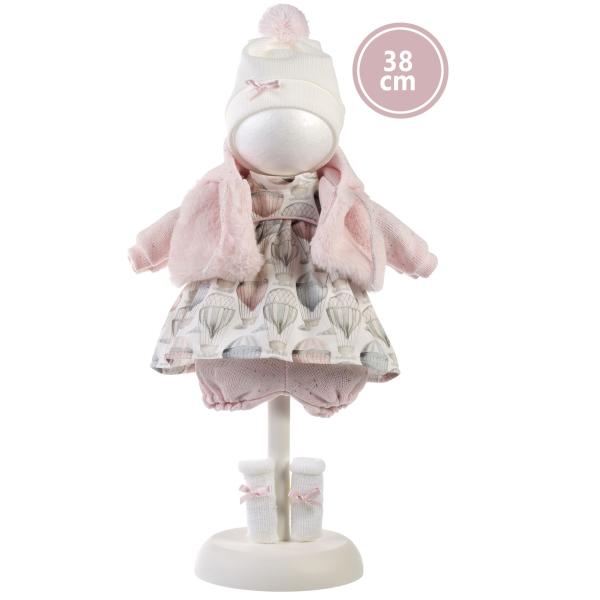 Llorens 385L LOLA – realistická panenka se zvuky a měkkým látkovým tělem – 38 cm