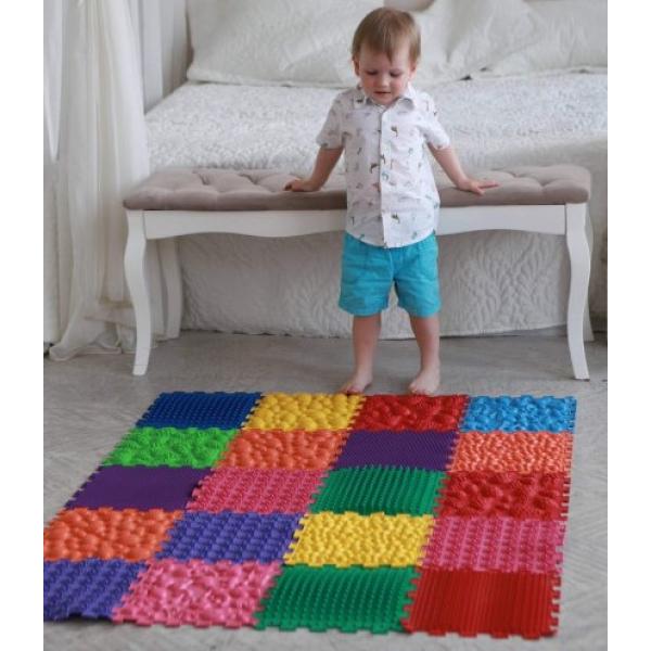 Ortek Masážní ortopedická podložka Puzzle „Mix“ 20 prvků