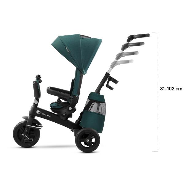 KINDERKRAFT Tříkolka Easytwist Platinum Grey 2020 (obrázek 8)