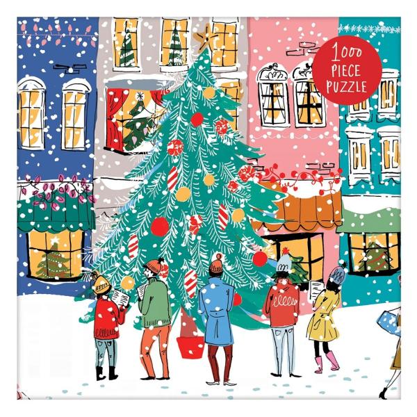 Galison Puzzle Vánoční koledníci 1000 dílků