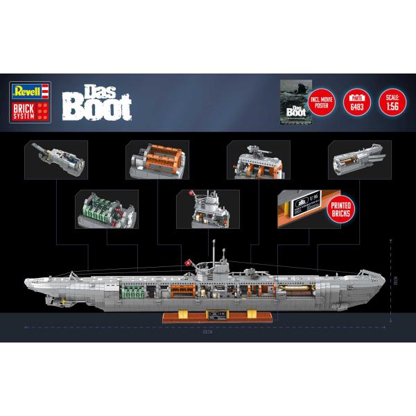 Brick System REVELL 00960 – Německá ponorka U-96 (1:56)