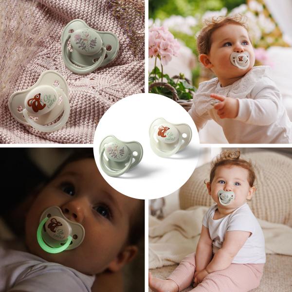 BABYONO Dudlíky silikonové anatomické 6-18m, 2 ks