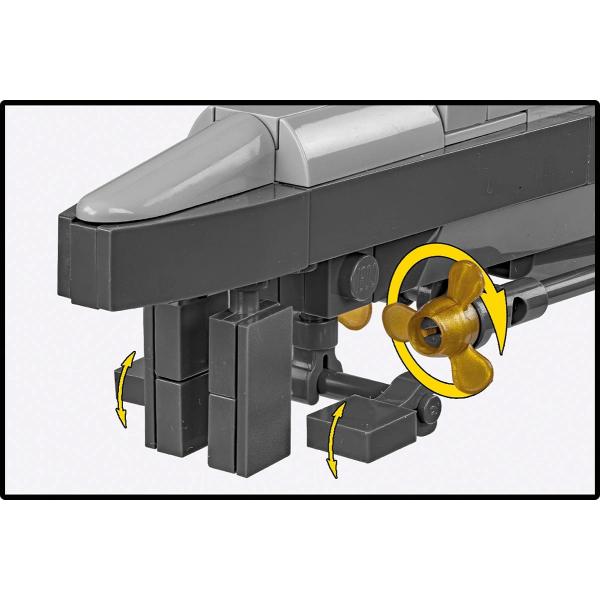 Cobi 4852 Druhá světová válka Německá ponorka VIIB (U-Boat U-52), 1:144, 470 k