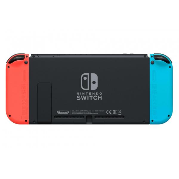 Konzole Nintendo Switch s neon modrým a červeným Joy-Conem (obrázek 3)
