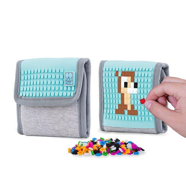 PIXIE CREW peněženka ŠEDÁ/TYRKYSOVÁ