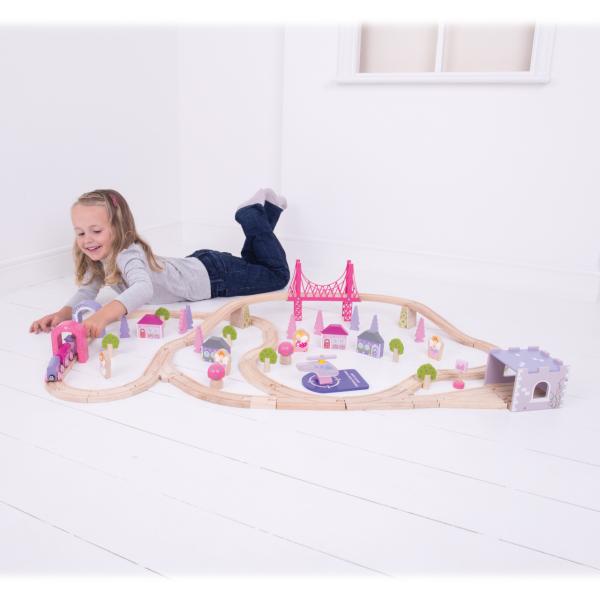 Bigjigs Rail Dřevěná velká vláčkodráha princezny (obrázek 6)