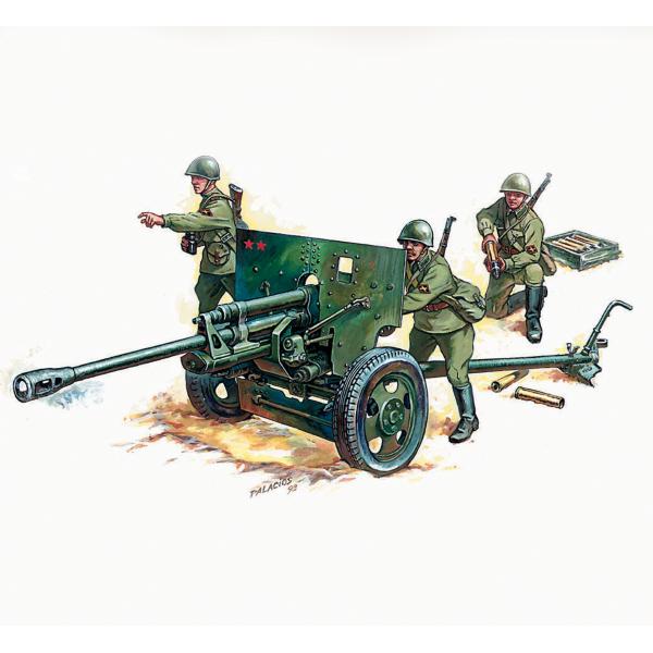 Wargames (WWII) military 6253 – Soviet 76mm anti-tank gun ZIS-3 (1:72)