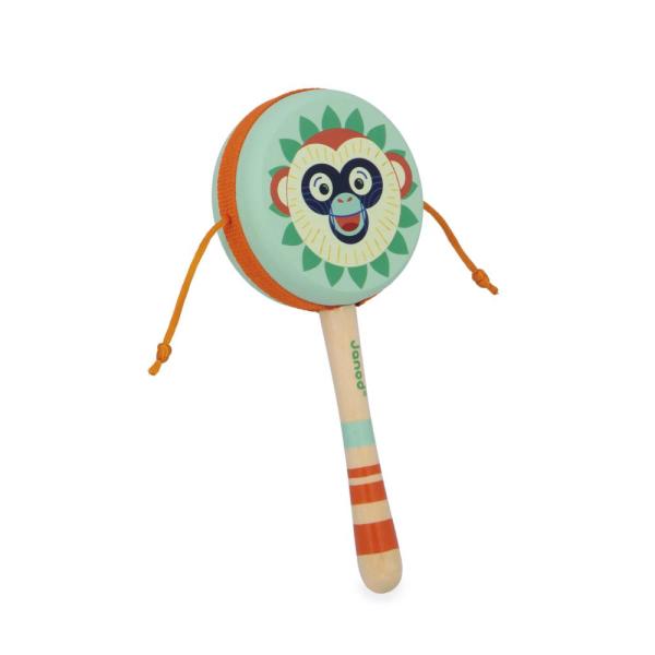Janod Tamburo Di Scimmia In Legno - Strumento Musicale Gioia Per Bambini-image