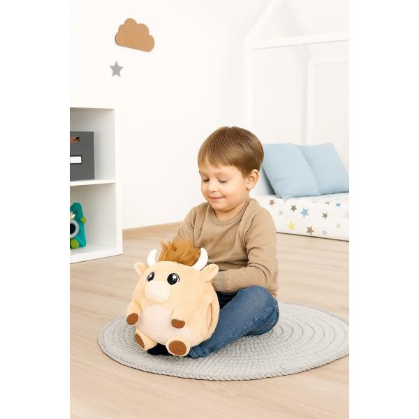 Cozy Noxxiez HW748 Kráva vysokohorská – hřejivý plyšový polštář 3 v 1