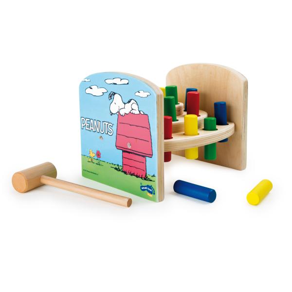 Small Foot Drevená zatĺkačka Peanuts