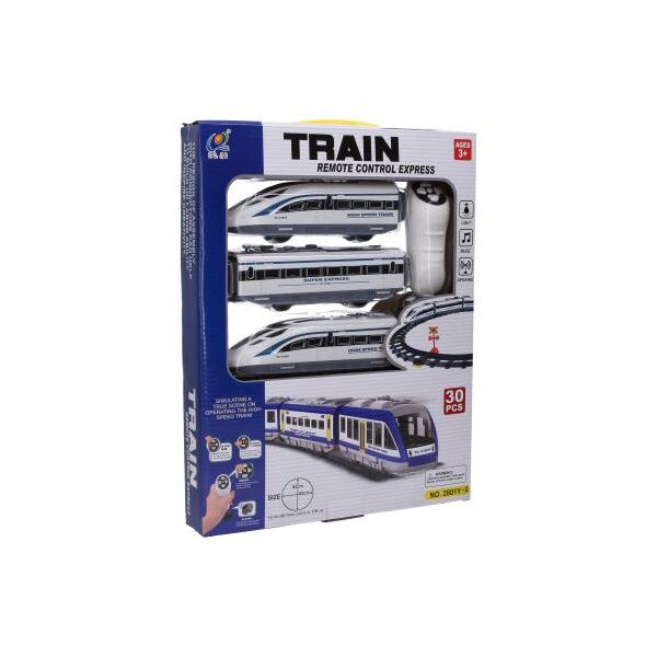 Vlak RC na dálkové ovládání s dráhou 62×62 cm