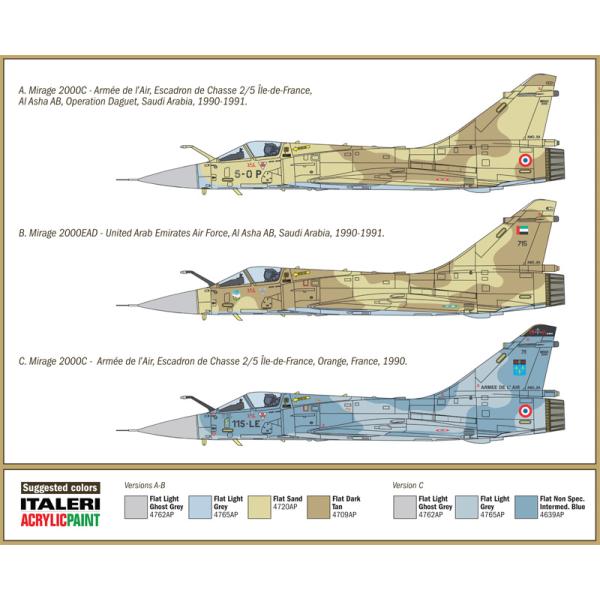 Model Kit letadlo 1381 - MIRAGE 2000 (1:72) (obrázek 4)