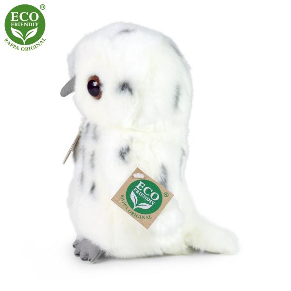 Plyšová sova bílá 18 cm ECO-FRIENDLY (obrázek 3)