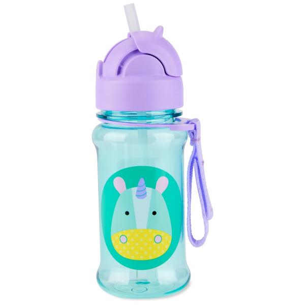 SKIP HOP Zoo tritan Láhev s brčkem 355ml Jednorožec 12m+