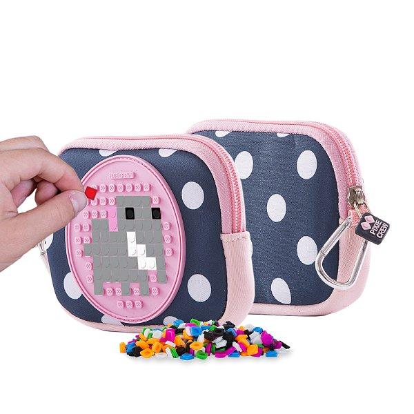 PIXIE CREW univerzální pouzdro MODRÉ S BÍLÝMI TEČKAMI