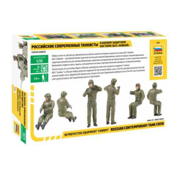 Model Kit figurky 3684 – Russian Tank Crew – Combat version (1:35)