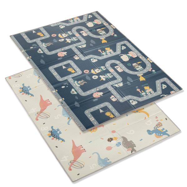 Multifunkční pěnová skládací podložka oboustranná 200x150, Dino