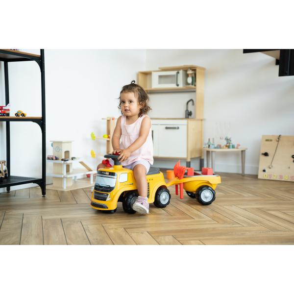 Falk Traktor volvo FMX s volantem, klaksonem a přívěsem