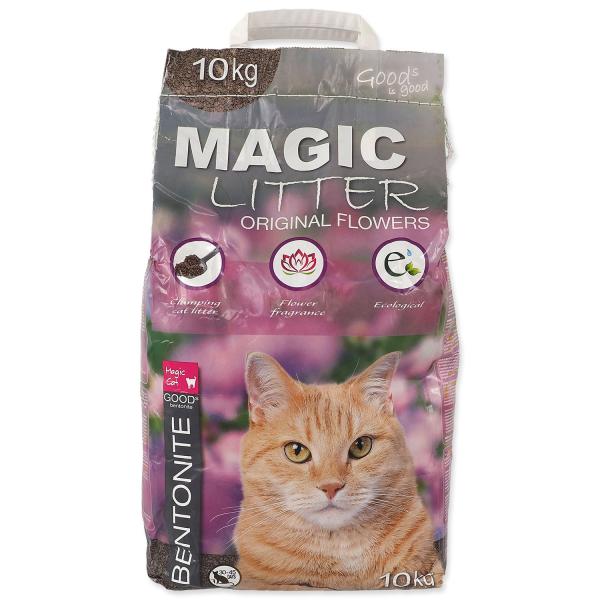 Podestýlka Magic Litter Bentonite Original Flowers 10kg (obrázek 3)