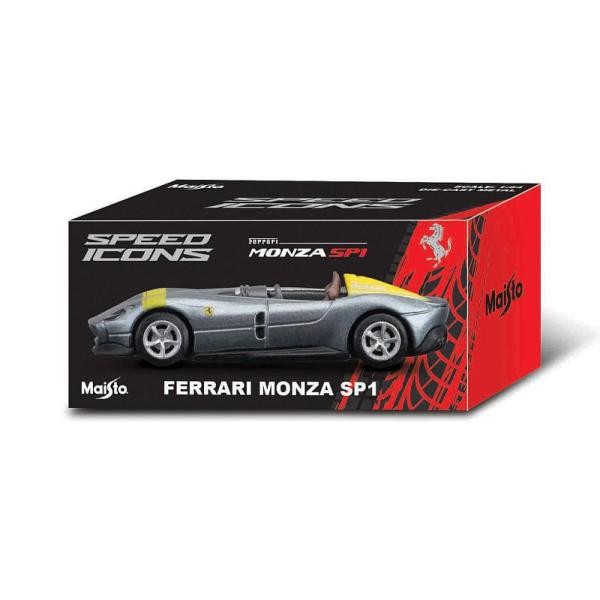 Maisto – Speed Icons – Ferrari Monza SP1, stříbrno-žlutá, 1:64