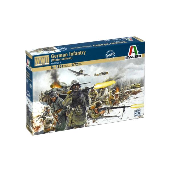 Model Kit figurky 6151 - WWII - GERMAN INFANTRY (Winter Uniform) (1:72)