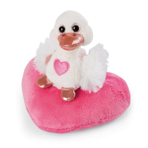 NICI plyš Love Bílá labuť se srdíčkem 10cm, GREEN