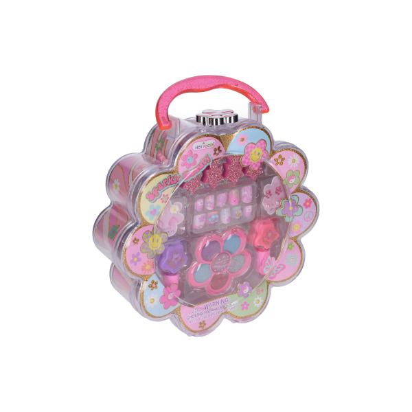 Kufrík s kozmetikou - kytička 20cm