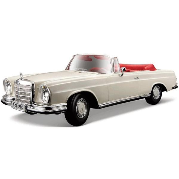 Maisto - 1967 Mercedes-Benz 280SE, Cabrio, krémový, 1:18